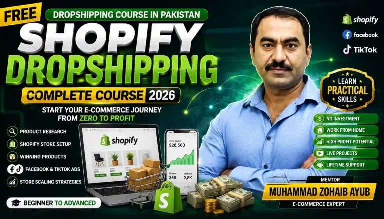 Dropshipping Course in Pakistan – Free Shopify Course 2026