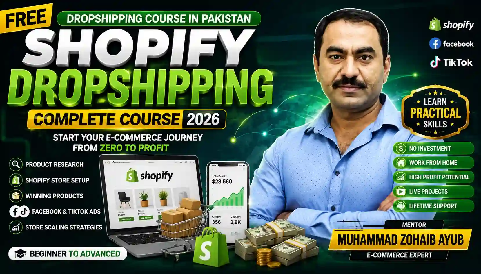 Dropshipping Course in Pakistan – Free Shopify Course 2026