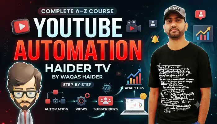 Haider TV YouTube Automation Course by Waqas Haider